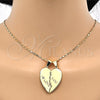 Dije Elegante 05.179.0060 Oro Laminado, Diseño de Corazón, con Blanca Zirconia Cubica, Pulido, Tono Dorado
