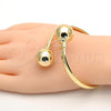 Aro Individual 07.102.0001.1 Oro Laminado, Diseño de Bola, Pulido, Tono Dorado (05 MM Thickness, One size fits all)