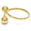 Aro Individual 07.102.0001.1 Oro Laminado, Diseño de Bola, Pulido, Tono Dorado (05 MM Thickness, One size fits all)