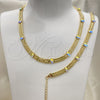 Collar y Pulsera 06.185.0017 Oro Laminado, con Aurore Boreale Cristal, Pulido, Tono Dorado