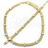 Collar y Pulsera 06.185.0017 Oro Laminado, con Aurore Boreale Cristal, Pulido, Tono Dorado