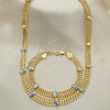 Collar y Pulsera 06.185.0017 Oro Laminado, con Aurore Boreale Cristal, Pulido, Tono Dorado