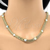 Collar y Pulsera 06.185.0018 Oro Laminado, con Aurore Boreale Cristal, Pulido, Tono Dorado
