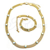 Collar y Pulsera 06.185.0019 Oro Laminado, con Aurore Boreale Cristal, Pulido, Tono Dorado