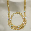 Collar y Pulsera 06.185.0019 Oro Laminado, con Aurore Boreale Cristal, Pulido, Tono Dorado