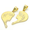 Dije Elegante 05.179.0063 Oro Laminado, Diseño de Corazón, con Blanca Zirconia Cubica, Pulido, Tono Dorado