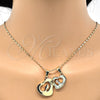 Dije Elegante 05.179.0064 Oro Laminado, Diseño de Corazón y Amor, con Blanca Zirconia Cubica, Pulido, Tono Dorado
