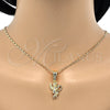 Dije Religioso 05.120.0079 Oro Laminado, Diseño de Angel y Corazón, Pulido, Tono Dorado