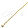 Gargantilla Basica 04.213.0079.18 Oro Laminado, Diseño de Mariner, Pulido, Tono Dorado (02 MM Thickness, 18 Inches Length)