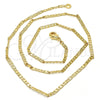 Gargantilla Basica 04.213.0079.18 Oro Laminado, Diseño de Mariner, Pulido, Tono Dorado (02 MM Thickness, 18 Inches Length)