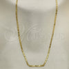 Gargantilla Basica 04.213.0079.18 Oro Laminado, Diseño de Mariner, Pulido, Tono Dorado (02 MM Thickness, 18 Inches Length)