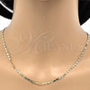 Gargantilla Basica 04.213.0080.18 Oro Laminado, Diseño de Mariner, Pulido, Tono Dorado (02 MM Thickness, 18 Inches Length)