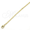 Gargantilla Basica 04.213.0080.18 Oro Laminado, Diseño de Mariner, Pulido, Tono Dorado (02 MM Thickness, 18 Inches Length)