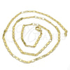 Gargantilla Basica 04.213.0080.18 Oro Laminado, Diseño de Mariner, Pulido, Tono Dorado (02 MM Thickness, 18 Inches Length)