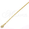 Gargantilla Basica 04.213.0081.18 Oro Laminado, Pulido, Tono Dorado (02 MM Thickness, 48 Inches Length)