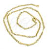 Gargantilla Basica 04.213.0081.18 Oro Laminado, Pulido, Tono Dorado (02 MM Thickness, 48 Inches Length)