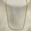Gargantilla Basica 04.213.0081.18 Oro Laminado, Pulido, Tono Dorado (02 MM Thickness, 48 Inches Length)