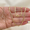 Gargantilla Basica 04.213.0083.24 Oro Laminado, Pulido, Tono Dorado (03 MM Thickness, 24 Inches Length)