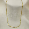 Gargantilla Basica 04.213.0083.24 Oro Laminado, Pulido, Tono Dorado (03 MM Thickness, 24 Inches Length)