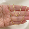 Gargantilla Basica 04.213.0084.24 Oro Laminado, Pulido, Tono Dorado (02 MM Thickness, 24 Inches Length)