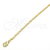 Gargantilla Basica 04.213.0084.24 Oro Laminado, Pulido, Tono Dorado (02 MM Thickness, 24 Inches Length)