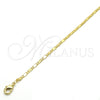Gargantilla Basica 04.213.0085.24 Oro Laminado, Pulido, Tono Dorado (02 MM Thickness, 24 Inches Length)