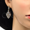 Juego de Arete y Dije de Adulto 10.314.0005.1 Oro Laminado, con Blanca Cristal, Pulido, Tono Dorado