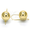 Arete Gancho Frances 02.163.0046 Oro Laminado, Pulido, Tono Dorado