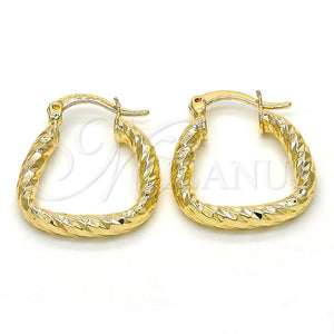 Argolla Pequeña 02.170.0212.15 Oro Laminado, Diamantado, Tono Dorado