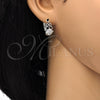 Argolla Huggie 02.267.0040.15 Oro Laminado, con Blanca Zirconia Cubica, Pulido, Rodinado
