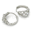Argolla Huggie 02.267.0040.15 Oro Laminado, con Blanca Zirconia Cubica, Pulido, Rodinado