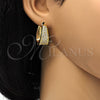 Argolla Huggie 02.287.0011.15 Oro Laminado, con Blanca Zirconia Cubica, Pulido, Tono Dorado