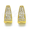Argolla Huggie 02.287.0011.15 Oro Laminado, con Blanca Zirconia Cubica, Pulido, Tono Dorado