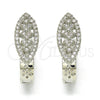 Argolla Huggie 02.267.0045.15 Oro Laminado, Diseño de Corazón, con Blanca Zirconia Cubica, Pulido, Rodinado