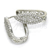 Argolla Huggie 02.267.0045.15 Oro Laminado, Diseño de Corazón, con Blanca Zirconia Cubica, Pulido, Rodinado
