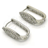 Argolla Huggie 02.267.0045.15 Oro Laminado, Diseño de Corazón, con Blanca Zirconia Cubica, Pulido, Rodinado