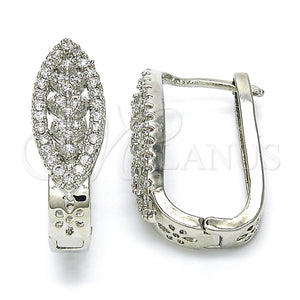 Argolla Huggie 02.267.0045.15 Oro Laminado, Diseño de Corazón, con Blanca Zirconia Cubica, Pulido, Rodinado
