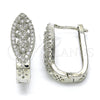 Argolla Huggie 02.267.0045.15 Oro Laminado, Diseño de Corazón, con Blanca Zirconia Cubica, Pulido, Rodinado