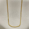 Gargantilla Basica 04.317.0002.18 Oro Laminado, Diseño de Box, Pulido, Tono Dorado (01 MM Thickness, 18 Inches Length)