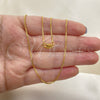 Gargantilla Basica 04.317.0002.32 Oro Laminado, Diseño de Box, Pulido, Tono Dorado (01 MM Thickness, 32 Inches Length)
