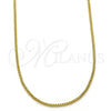 Gargantilla Basica 04.317.0003.18 Oro Laminado, Diseño de Box, Pulido, Tono Dorado (02 MM Thickness, 18 Inches Length)