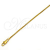 Gargantilla Basica 04.317.0003.24 Oro Laminado, Diseño de Box, Pulido, Tono Dorado (02 MM Thickness, 24 Inches Length)