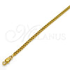 Gargantilla Basica 04.317.0005.18 Oro Laminado, Diseño de Box, Pulido, Tono Dorado (03 MM Thickness, 18 Inches Length)