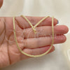 Gargantilla Basica 04.213.0094.24 Oro Laminado, Pulido, Tono Dorado (03 MM Thickness, 24 Inches Length)