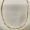 Gargantilla Basica 04.213.0094.24 Oro Laminado, Pulido, Tono Dorado (03 MM Thickness, 24 Inches Length)