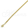 Gargantilla Basica 04.213.0095.20 Oro Laminado, Diseño de Miami Cubana, Pulido, Tono Dorado (Grosor 02.8 MM, 20 Pulgadas de Largo)