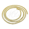 Gargantilla Basica 04.213.0098.24 Oro Laminado, Pulido, Tono Dorado (03 MM Thickness, 24 Inches Length)