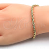 Pulsera Básica 04.213.0102.08 Oro Laminado, Diseño de Rope, Pulido, Tono Dorado (04 MM Thickness, 8 Inches Length)