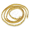 Gargantilla Basica 04.63.1345.24 Oro Laminado, Mate, Tono Dorado (04 MM Thickness, 24 Inches Length)