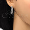 Argolla Huggie 02.210.0089.6.25 Rodio Laminado, con Zirconia Cubica Blanca, Pulido, Rodinado